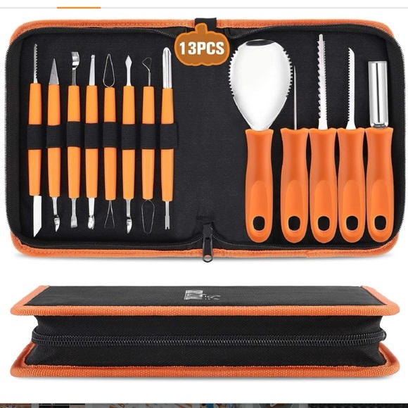 Pumpkin Carving Kit Tools Halloween, 13PCS Professional Heavy Duty Carving Set - Picture 1 of 8
